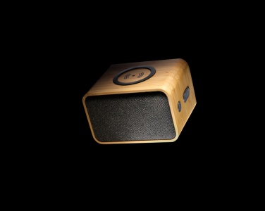 Logotrade promotional gift picture of: RCS Rplastic 3W speaker with bamboo 5W wireless