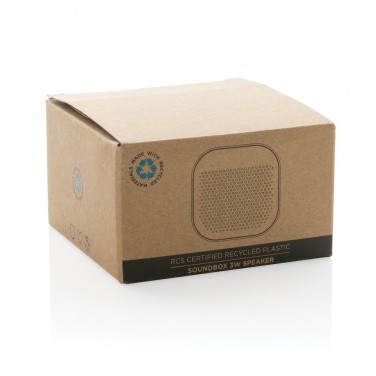 Logotrade promotional giveaway image of: RCS recycled plastic Soundbox 3W speaker