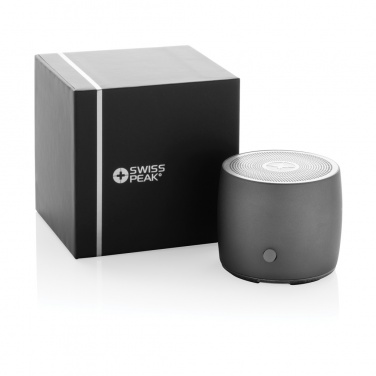 Logo trade promotional giveaway photo of: Swiss Peak RCS recycled aluminum 3W bass speaker