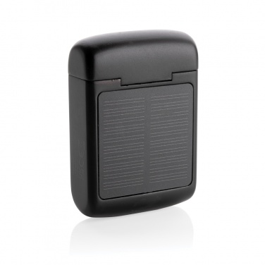 Logo trade promotional giveaways picture of: Skywave RCS recycled plastic solar earbuds