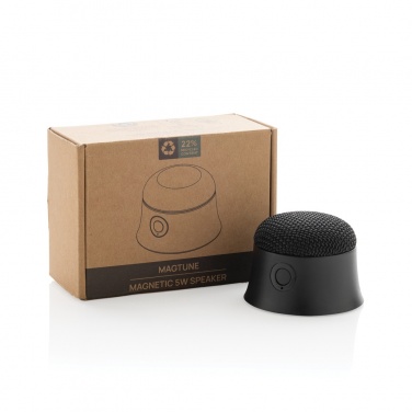 Logo trade promotional giveaways image of: Magtune RCS recycled plastic magnetic 5W speaker
