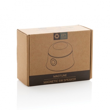 Logo trade promotional item photo of: Magtune RCS recycled plastic magnetic 5W speaker