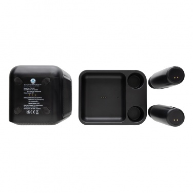 Logo trade promotional items image of: Singvibe RCS recycled plastic karaoke set with double mic