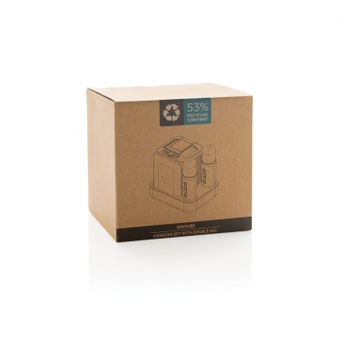 Logo trade business gift photo of: Singvibe RCS recycled plastic karaoke set with double mic