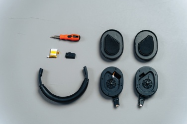 Logo trade corporate gifts picture of: Irvine RCS recycled and repairable ANC wireless headphone