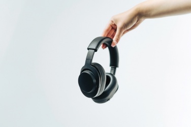 Logo trade promotional gifts image of: Irvine RCS recycled and repairable ANC wireless headphone