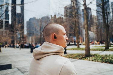 Logotrade promotional gift image of: Lakewood RCS recycled and repairable wireless earbuds