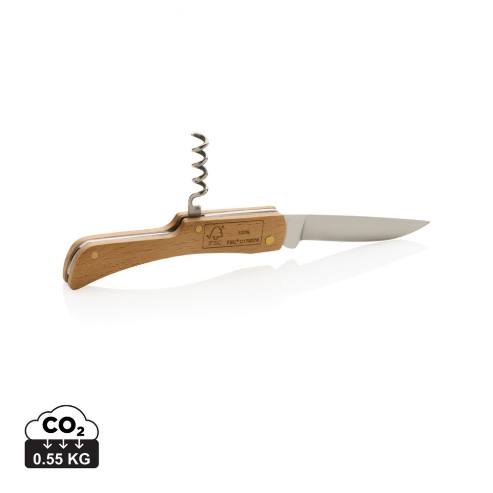 Logotrade business gift image of: Wooden knife with bottle opener