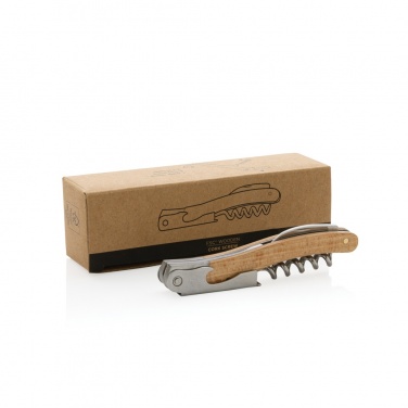 Logo trade promotional merchandise picture of: Wooden Corkscrew