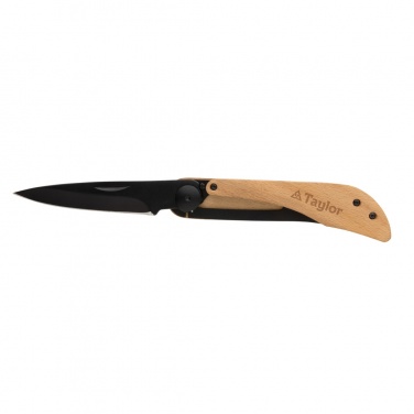 Logo trade promotional products image of: Nemus Luxury Wooden knife with lock