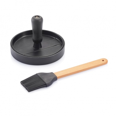 Logo trade corporate gifts picture of: BBQ set with hamburger press and brush