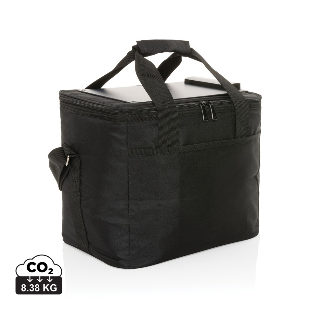 Logotrade promotional item picture of: Pedro AWARE™ RPET deluxe cooler bag with 5W solar panel