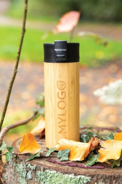 Logotrade advertising products photo of: Bogota vacuum bamboo coffee mug