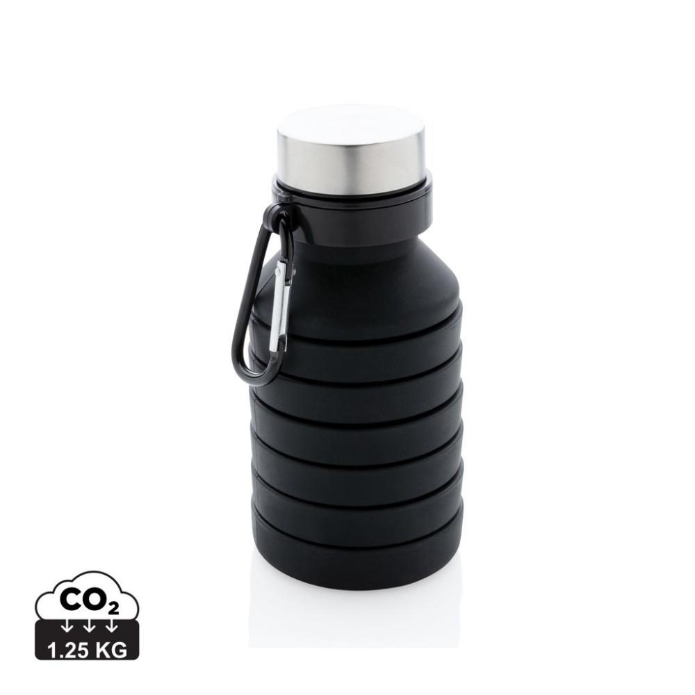Logotrade corporate gift image of: Leakproof collapsible silicone bottle with lid