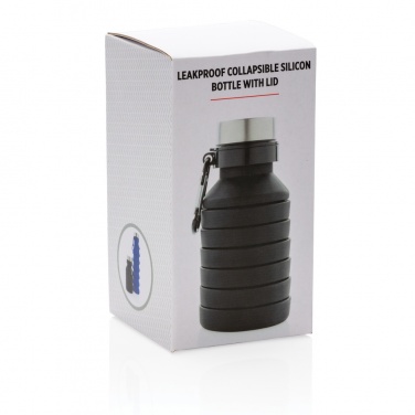 Logotrade promotional merchandise picture of: Leakproof collapsible silicone bottle with lid