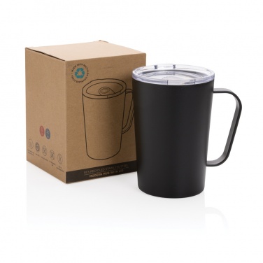 Logo trade promotional giveaway photo of: RCS Recycled stainless steel modern vacuum mug with lid