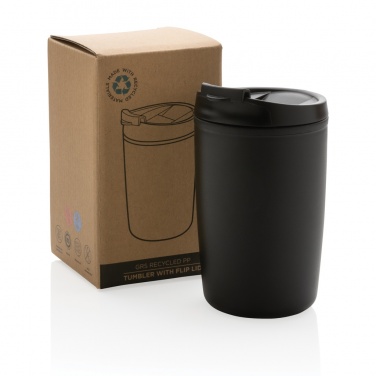 Logotrade advertising products photo of: GRS Recycled PP tumbler with flip lid