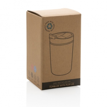 Logotrade promotional giveaway image of: GRS Recycled PP tumbler with flip lid