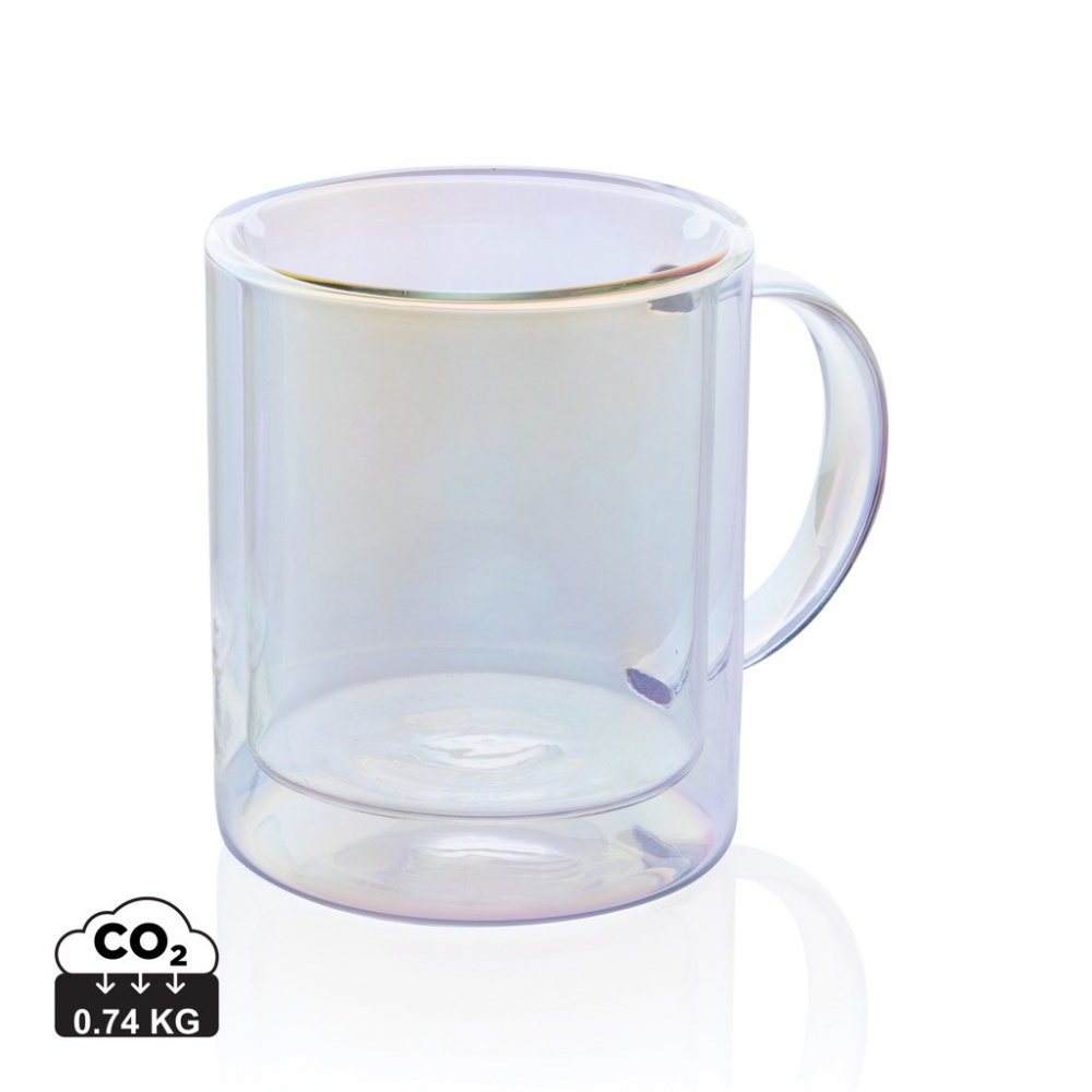 Logotrade promotional giveaway picture of: Deluxe double wall electroplated glass mug