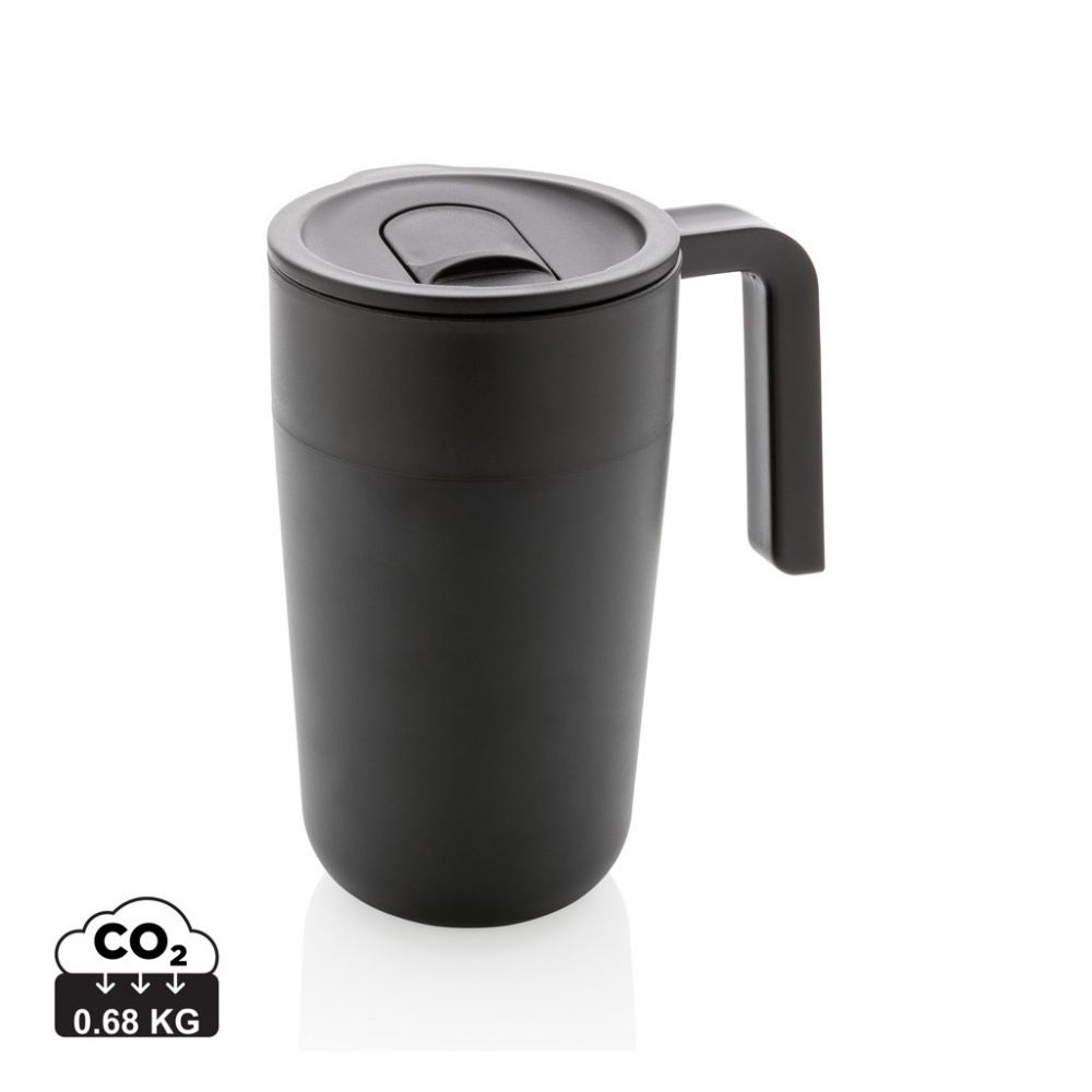 Logo trade promotional giveaway photo of: GRS Recycled PP and SS mug with handle