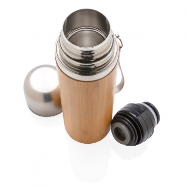 Logo trade promotional giveaway photo of: Bamboo vacuum travel flask