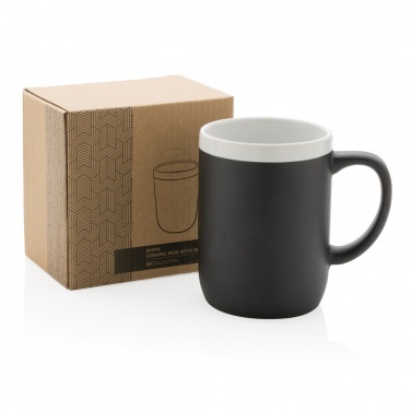 Logotrade promotional product image of: Ceramic mug with white rim 300ml