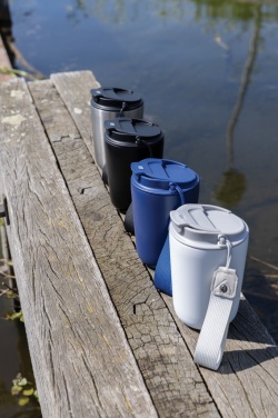 Logo trade promotional item photo of: Cuppa RCS re-steel vacuum tumbler with lanyard