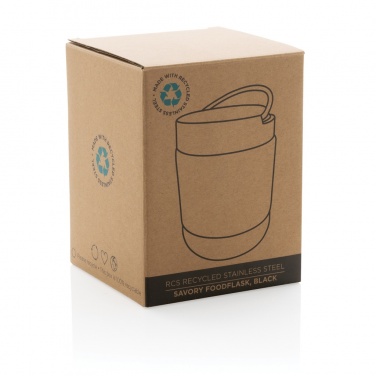 Logo trade corporate gifts image of: Savory RCS certified recycled stainless steel foodflask