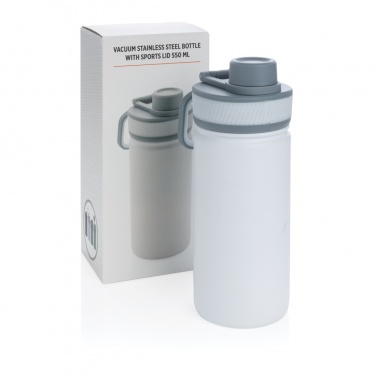 Logotrade promotional gift picture of: Vacuum stainless steel bottle with sports lid 550ml