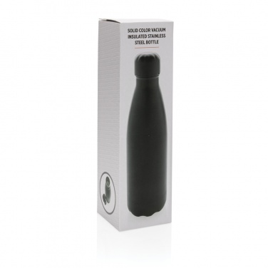 Logo trade promotional item photo of: Solid colour vacuum stainless steel bottle 500 ml