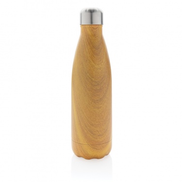 Logotrade promotional giveaways photo of: Vacuum insulated stainless steel bottle with wood print