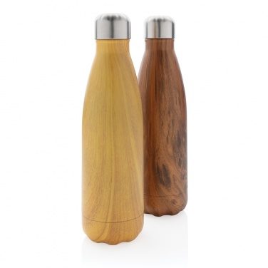 Logo trade promotional gifts picture of: Vacuum insulated stainless steel bottle with wood print