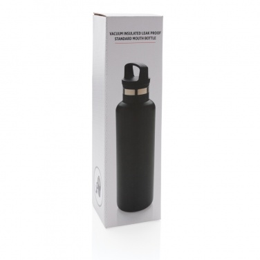Logo trade business gift photo of: Vacuum insulated leak proof standard mouth bottle
