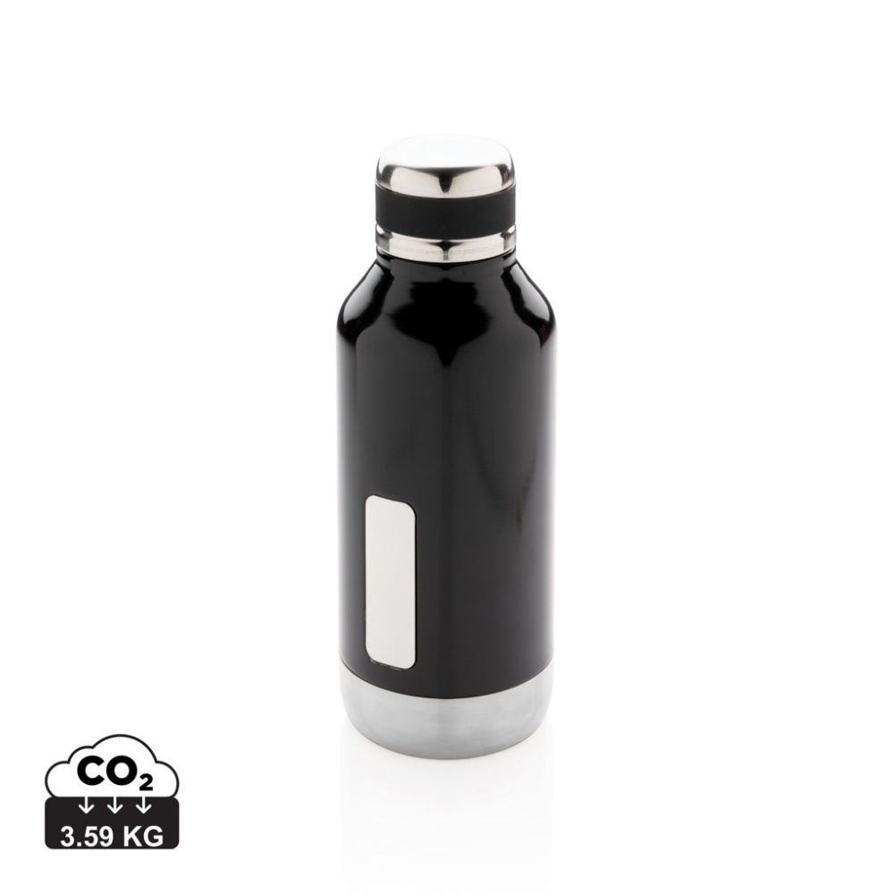 Logo trade promotional giveaways picture of: Leak proof vacuum bottle with logo plate