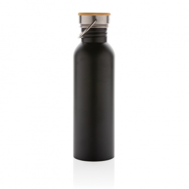 Logo trade promotional product photo of: Modern stainless steel bottle with bamboo lid