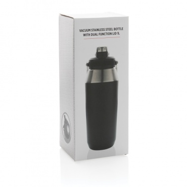 Logo trade promotional products picture of: Vacuum stainless steel dual function lid bottle 1L