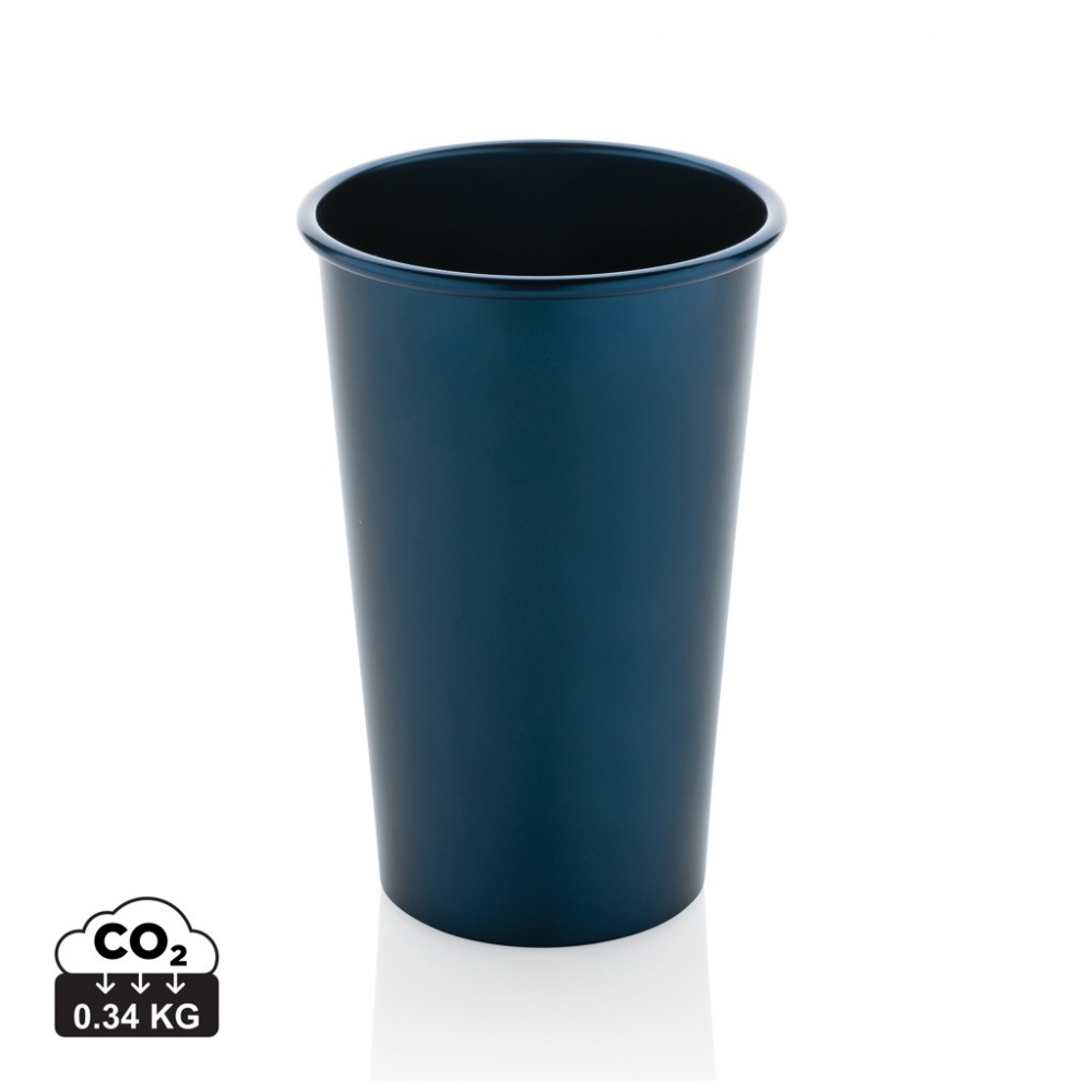 Logo trade business gifts image of: Alo RCS recycled aluminium lightweight cup 450ml