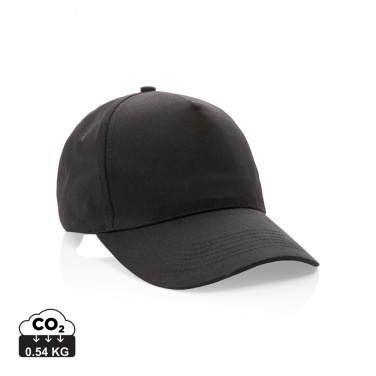 Logotrade business gift image of: Impact 5 panel 190gr Recycled cotton cap with AWARE™ tracer