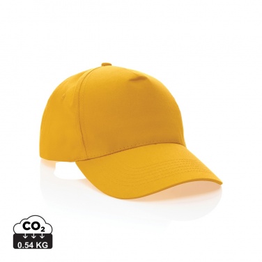 Logo trade promotional merchandise photo of: Impact 5 panel 190gr Recycled cotton cap with AWARE™ tracer