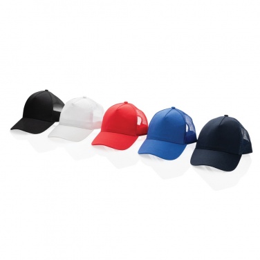 Logo trade promotional items image of: Impact AWARE™ Brushed rcotton 5 panel trucker cap 190gr