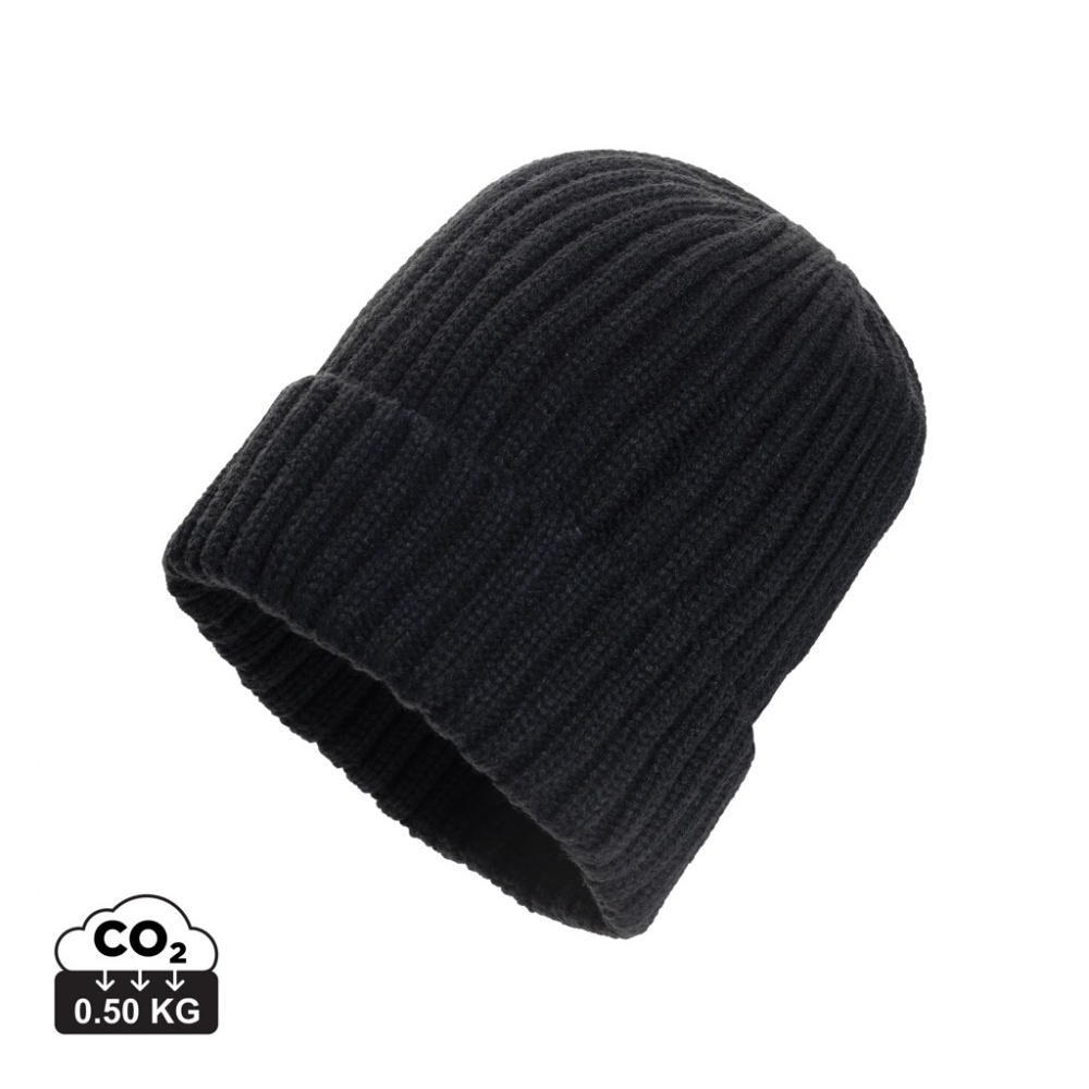 Logotrade advertising product picture of: Kennedi AWARE™ Polylana® beanie with large rib