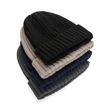 Logo trade promotional merchandise image of: Kennedi AWARE™ Polylana® beanie with large rib