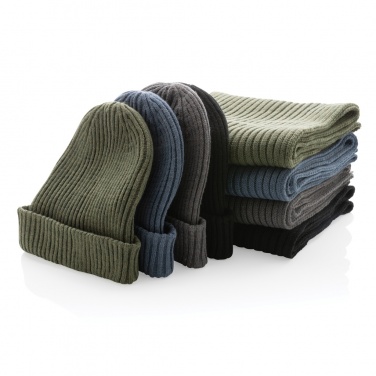 Logotrade advertising products photo of: Impact AWARE™ Polylana® knitted scarf 180 x 25cm