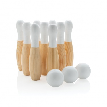 Logo trade promotional products picture of: Wooden skittles set