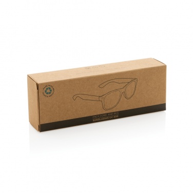 Logo trade promotional merchandise picture of: GRS recycled PC plastic sunglasses with cork