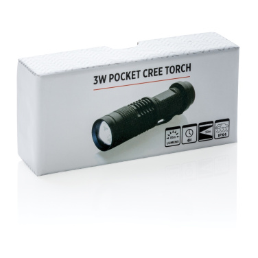 Logo trade promotional gifts picture of: 3W pocket CREE torch