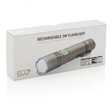 Logo trade corporate gifts picture of: Rechargeable 3W flashlight