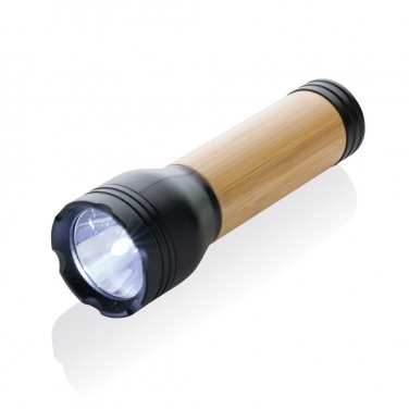 Logotrade promotional product image of: Lucid 3W RCS certified recycled plastic & bamboo torch