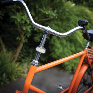 Logotrade promotional product picture of: Lumino RCS recycled plastic USB re-chargeable bike light set