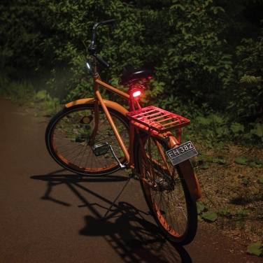 Logotrade promotional item image of: Lumino RCS recycled plastic USB re-chargeable bike light set